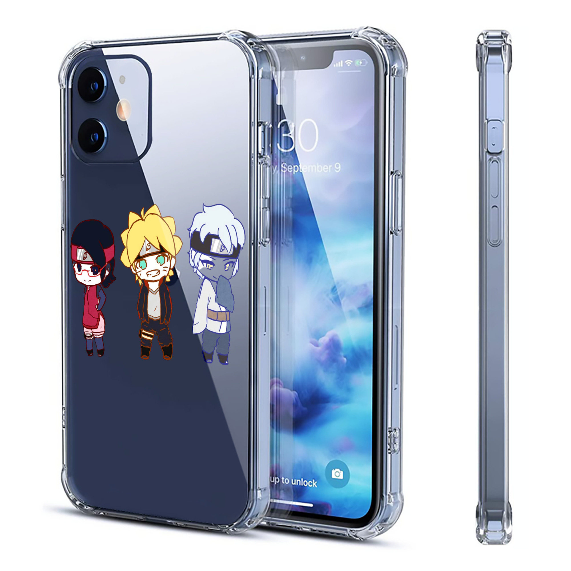 （画像用） NARUTO -ナルト- うずまき ボルト Uzumaki Boruto 【iPhone 12シリーズ対応】透明スマホケース（クリアソフトケース）